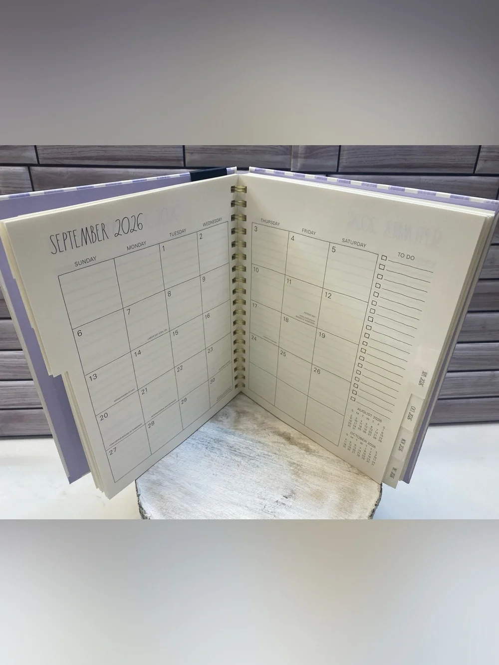 Rae Dunn❤️   “2027.” L size 17-month Planner Lemon tree wreath NEW